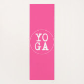 YOGA | Fun Typografie — Hot Pink Striped Yogamat (Achterkant)