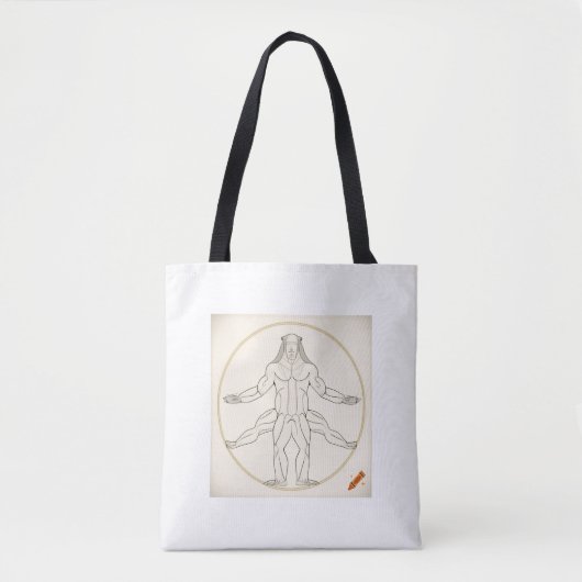 Yoga-geïnspireerde Canvas tas: Vreedzaam ontwerp v Draagtas (Voorkant)