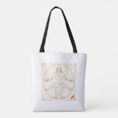 Yoga-geïnspireerde Canvas tas: Vreedzaam ontwerp v Draagtas (Achterkant)