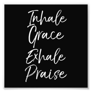 Yoga Gezegde Inhale Grace Exhale Phooga Yoga Lover Foto Afdruk