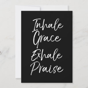 Yoga Gezegde Inhale Grace Exhale Phooga Yoga Lover Kaart