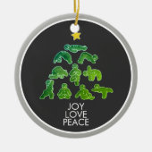 Yoga Gingerbrood kerstfeestdag Keramisch Ornament (Voorkant)