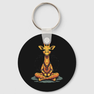 Yoga Giraffe Meditatie Mindfulness Zen Namaste Sleutelhanger