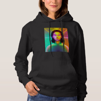 Yoga Girl Female Sun Salutation Meditation Chakra Hoodie