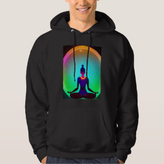 Yoga Girl Female Sun Salutation Meditation Chakra Hoodie
