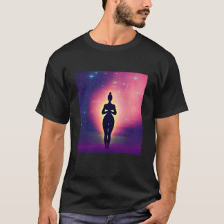 Yoga Girl Female Sun Salutation Meditation Chakra T-shirt