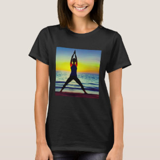 Yoga Girl Female Sun Salutation Meditation Chakra  T-shirt