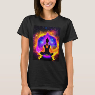 Yoga Girl Female Sun Salutation Meditation Chakra  T-shirt