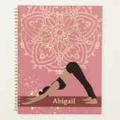 Yoga Girl Moderne Mandala Rose Or rose (Devant)