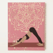 Yoga Girl Moderne Mandala Rose Or rose (Dos)
