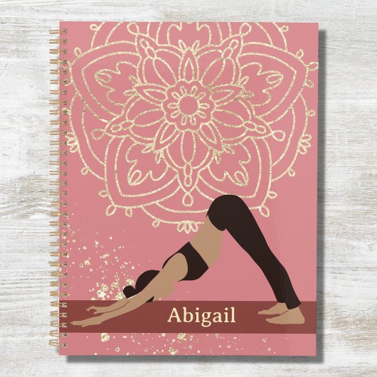 Yoga Girl Moderne Mandala Rose Or rose