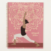 Yoga Girl Moderne Mandala Rose Or rose (Devant)