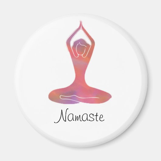 Yoga Girl Namaste Magnet (Devant)