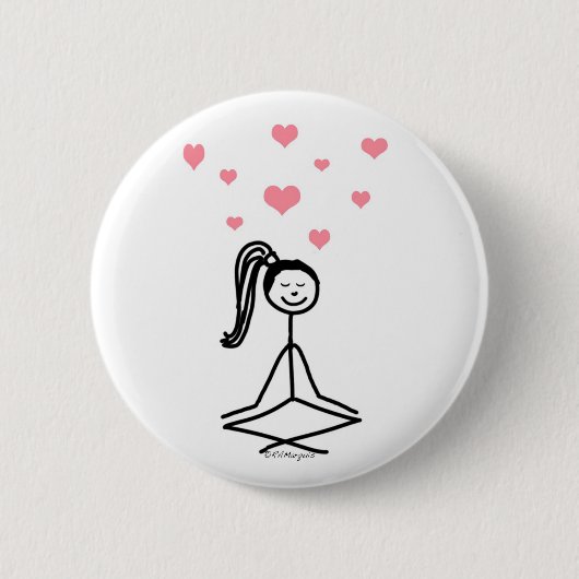 Yoga Girl Ronde Button 5,7 Cm (Voorkant)