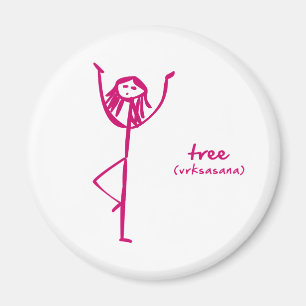 Yoga Girl tree magnet Magneet