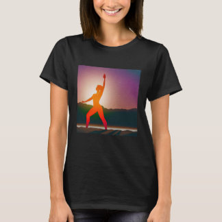 Yoga Girl Vrouw Sun Salutation Meditation Chakra T-shirt