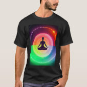Yoga Girl Vrouw Sun Salutation Meditation Chakra T-shirt (Voorkant)