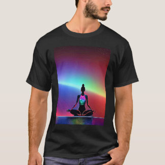 Yoga Girl Vrouw Sun Salutation Meditation Chakra T-shirt