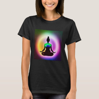 Yoga Girl Vrouw Sun Salutation Meditation Chakra T-shirt