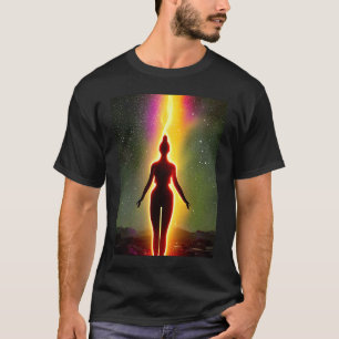 Yoga Girl Vrouw Sun Salutation Meditation Chakra T-shirt