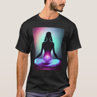 Yoga Girl Vrouw Sun Salutation Meditation Chakra T-shirt