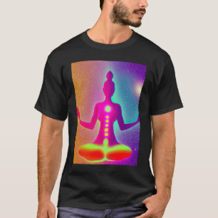 Yoga Girl Vrouw Sun Salutation Meditation Chakra T-shirt