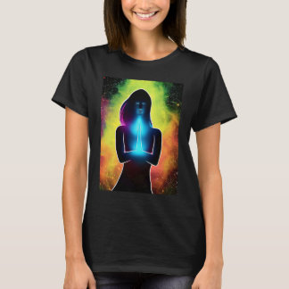 Yoga Girl Vrouw Sun Salutation Meditation Chakra T-shirt