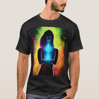 Yoga Girl Vrouw Sun Salutation Meditation Chakra T-shirt