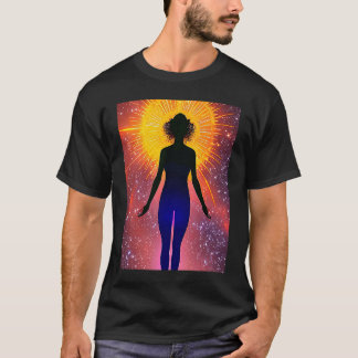 Yoga Girl Vrouw Sun Salutation Meditation Chakra T-shirt
