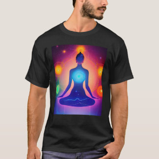 Yoga Girl Vrouw Sun Salutation Meditation Chakra T-shirt