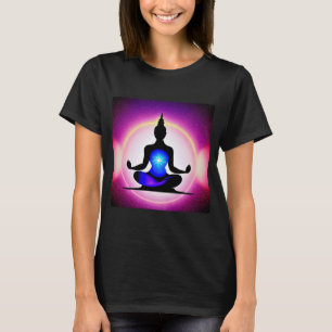 Yoga Girl Vrouw Sun Salutation Meditation Chakra T-shirt