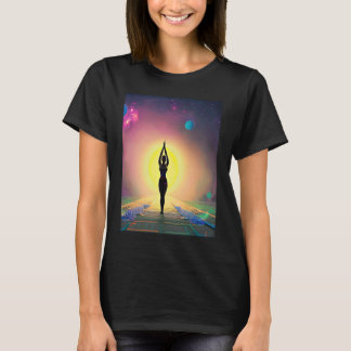 Yoga Girl Vrouw Sun Salutation Meditation Chakra T-shirt