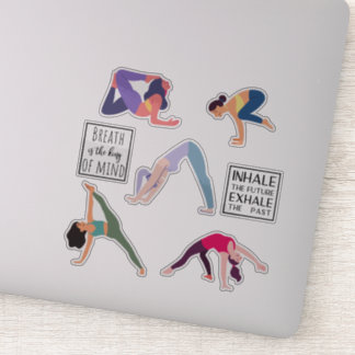 Yoga Girls Cute Quotes & Yoga Poses Sticker