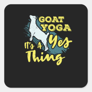 Yoga Goat Goatyoga Vierkante Sticker