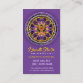 Yoga Goddess Mandala Carte de visite Turquoise (Dos)