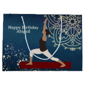 Yoga Gold, Blue, Red Mandala Birthday Groot Cadeauzakje (Achterkant)