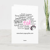 Yoga groeten kaart (Achterkant)