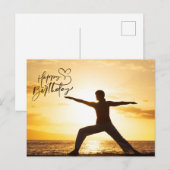 Yoga Happy Birthday Kaart (Voorkant / Achterkant)