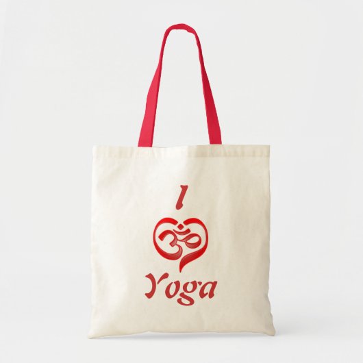 yoga hart canvas tas (Voorkant)