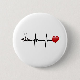 yoga hart ronde button 5,7 cm