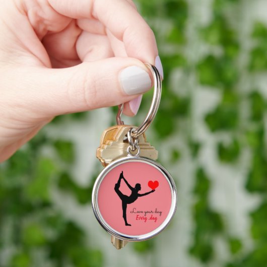 Yoga Heart & Love je day, Elke dag / Yogini Key Sleutelhanger (Hand)