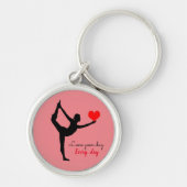 Yoga Heart & Love je day, Elke dag / Yogini Key Sleutelhanger (Voorkant)