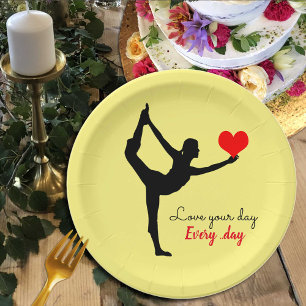 Yoga Heart & Love je day, Elke dag / Yogini Pap Papieren Bordje