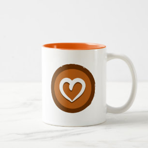 Yoga "Heart"-Mok Tweekleurige Koffiemok