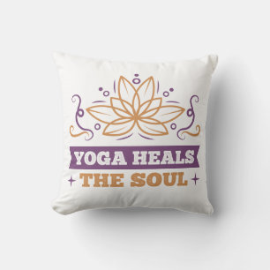 Yoga heelt het broncitaat Lotus Flower Zen Kussen