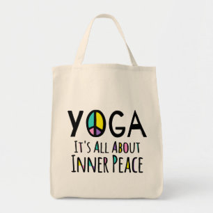 Yoga Het draait allemaal om binnenvrede Tote Bag