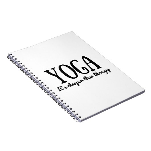 Yoga Het is goedkoper dan therapie Notitieboek (Rechterzijde)