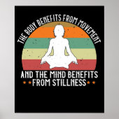 Yoga - het lichaam profiteert van verplaatsing poster (Voorkant)