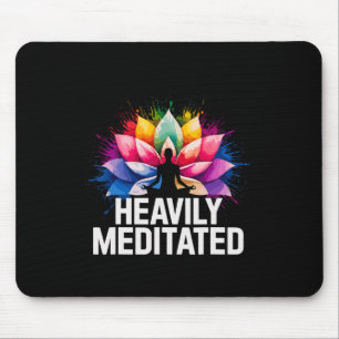 Yoga Hevig Gemediteerde Lotus Bloem Waterverf Zen Muismat