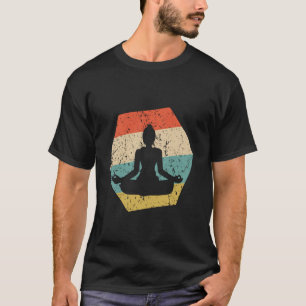 Yoga Houden Retro Gedistroyeerde Zeshoek Yoga T-shirt